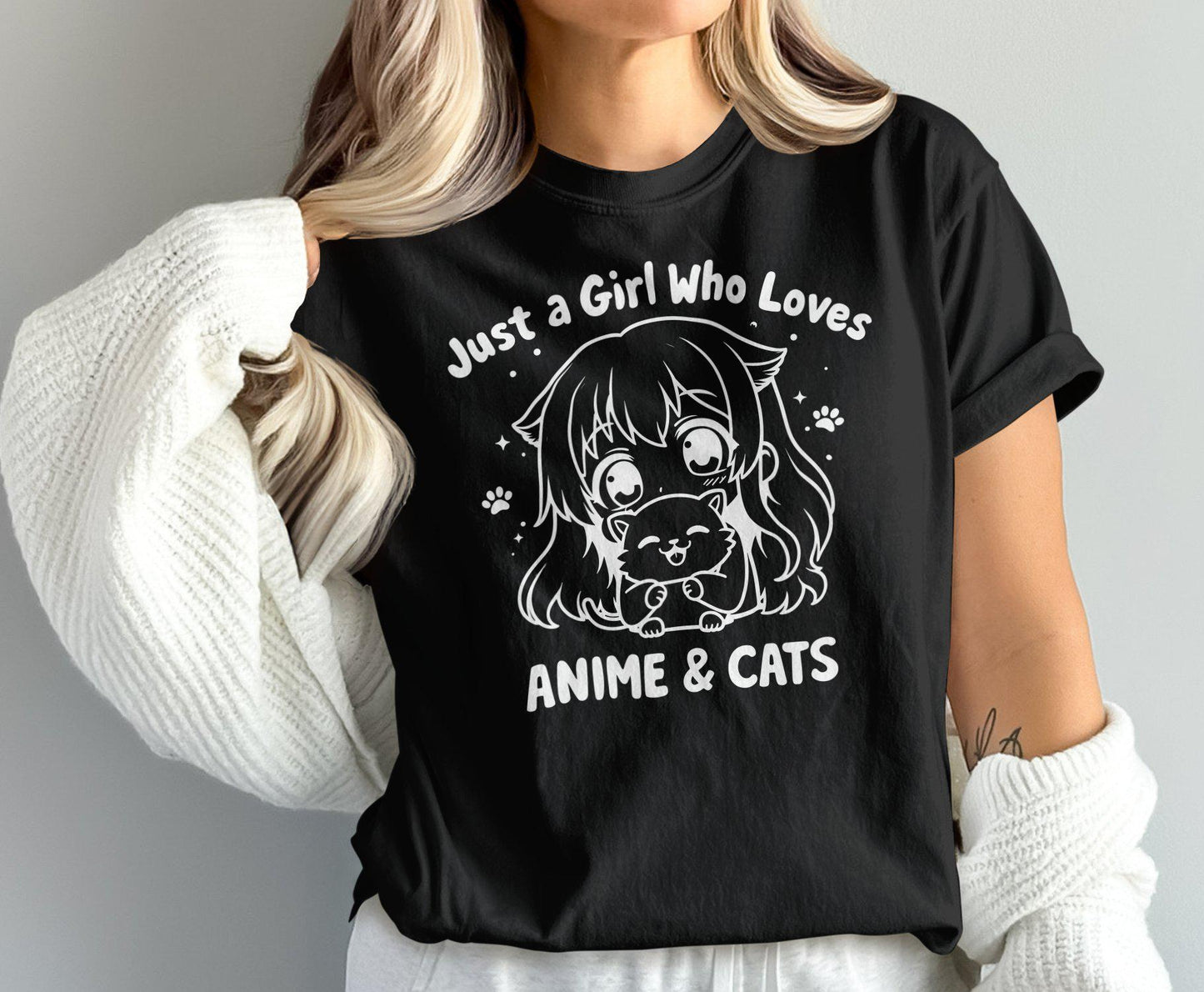 Anime Cat Tee