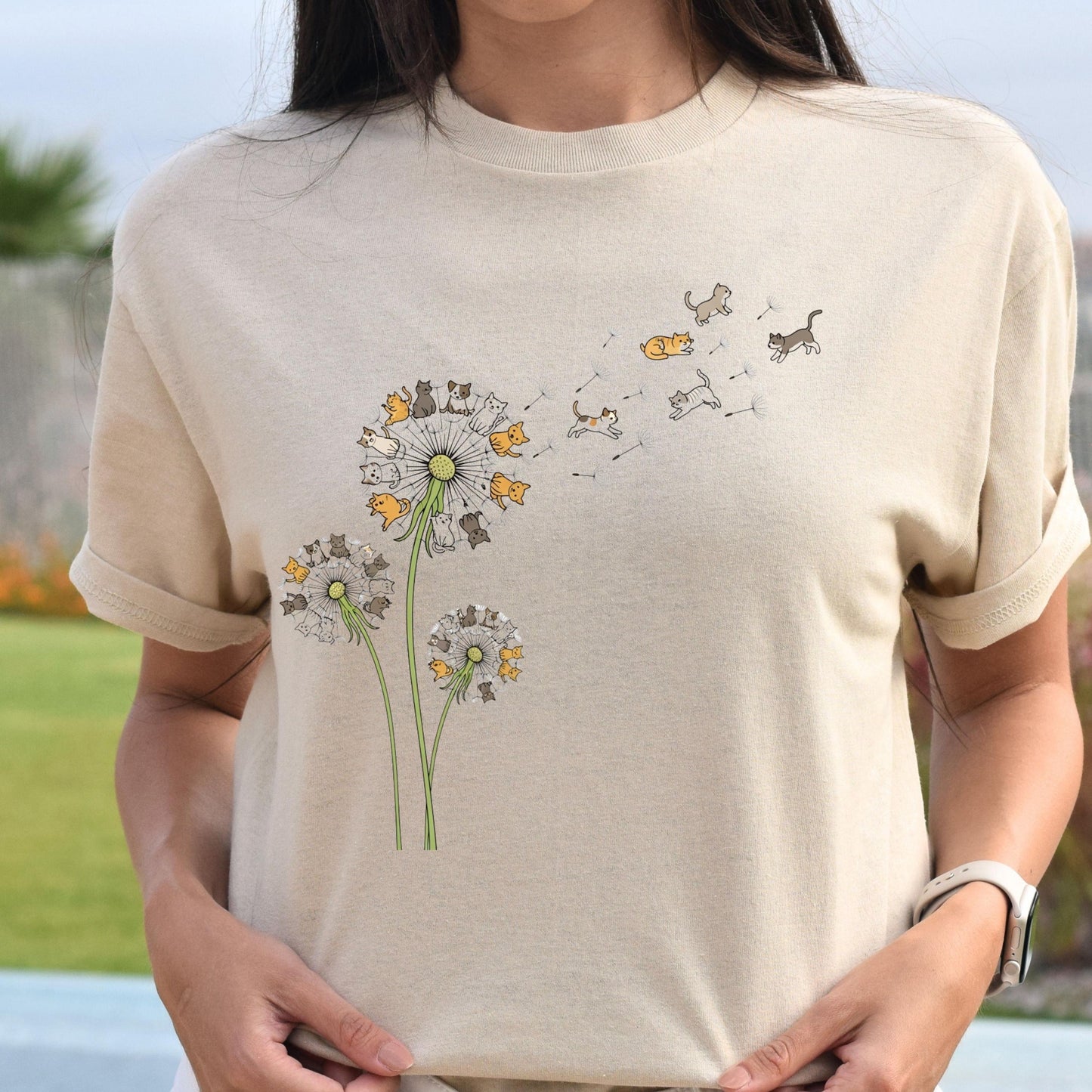 Fly Dandelion Cats T-Shirt
