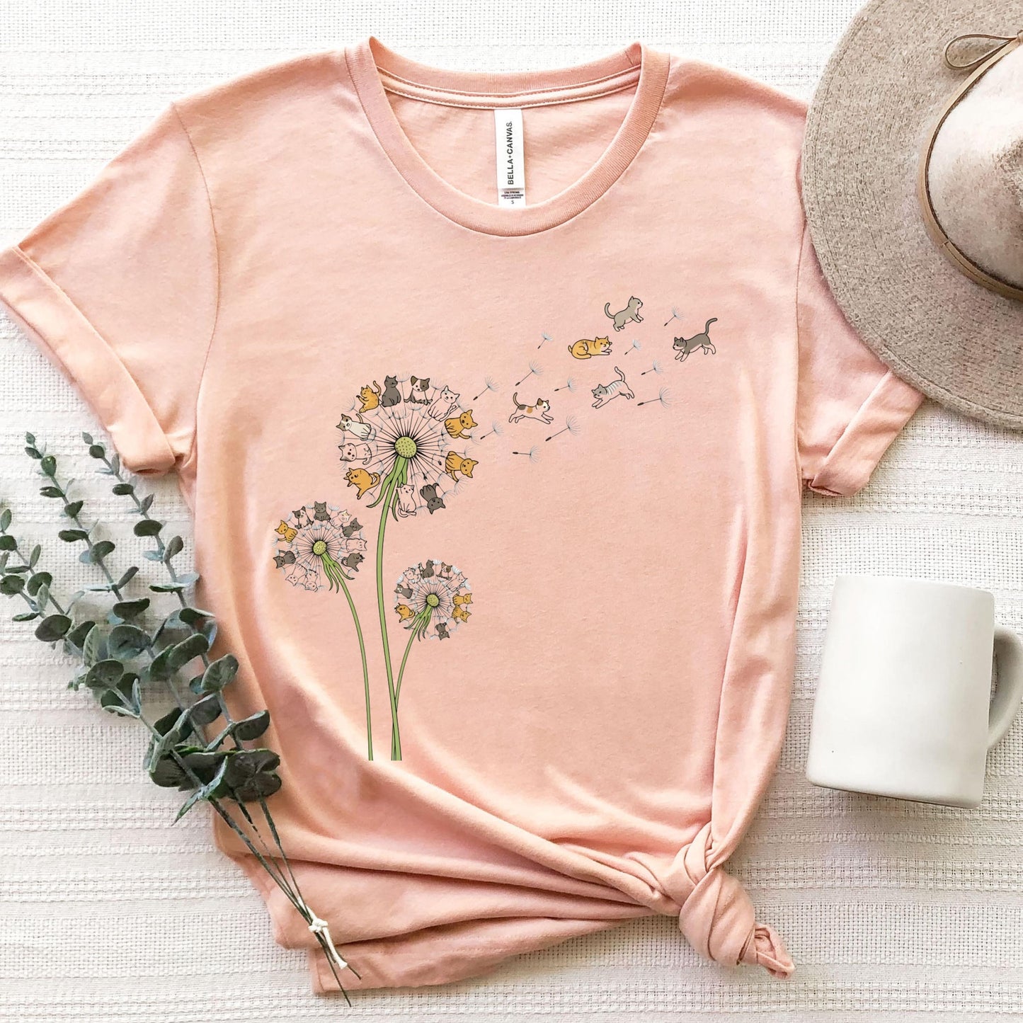 Fly Dandelion Cats T-Shirt