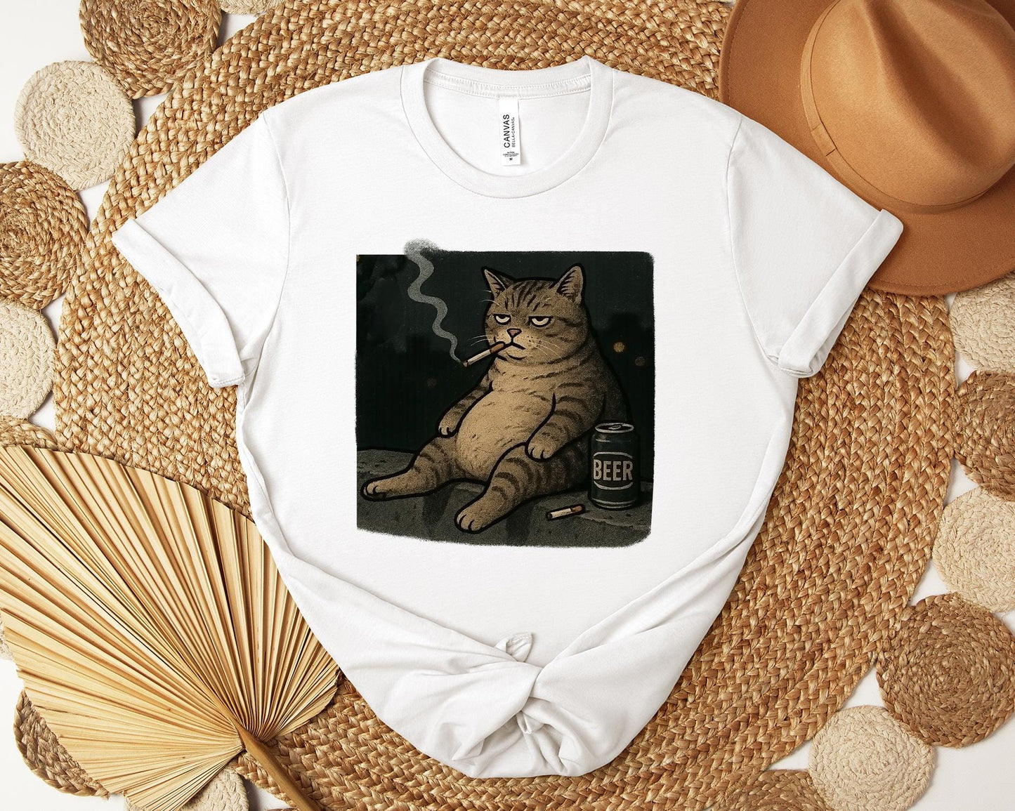 Funny Cat Smoke Tee