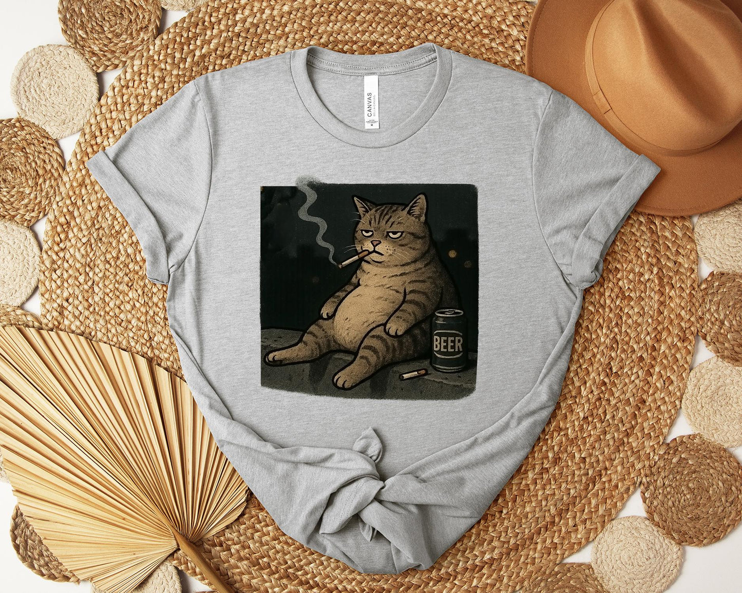 Funny Cat Smoke Tee