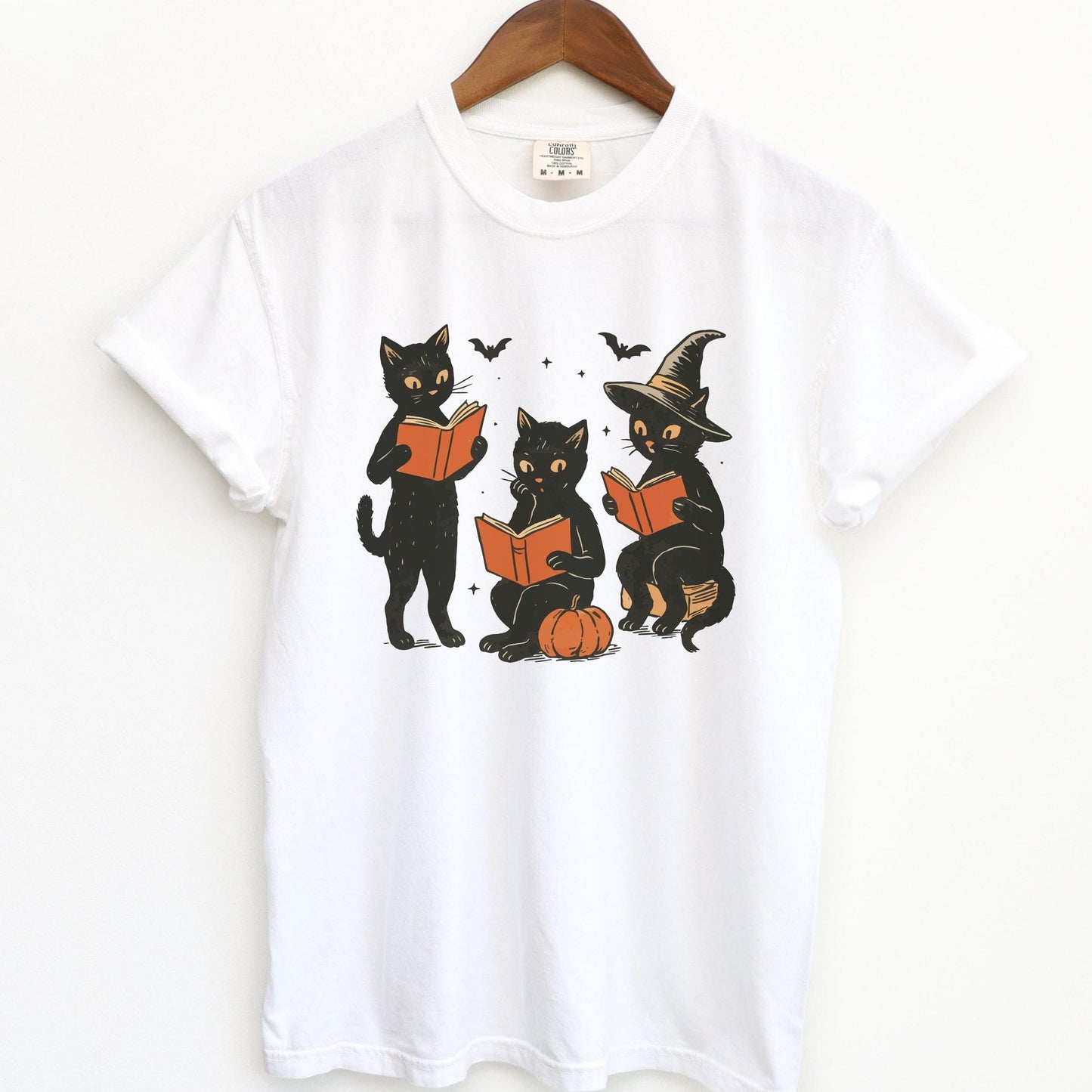 Spooky Cat Book Tee