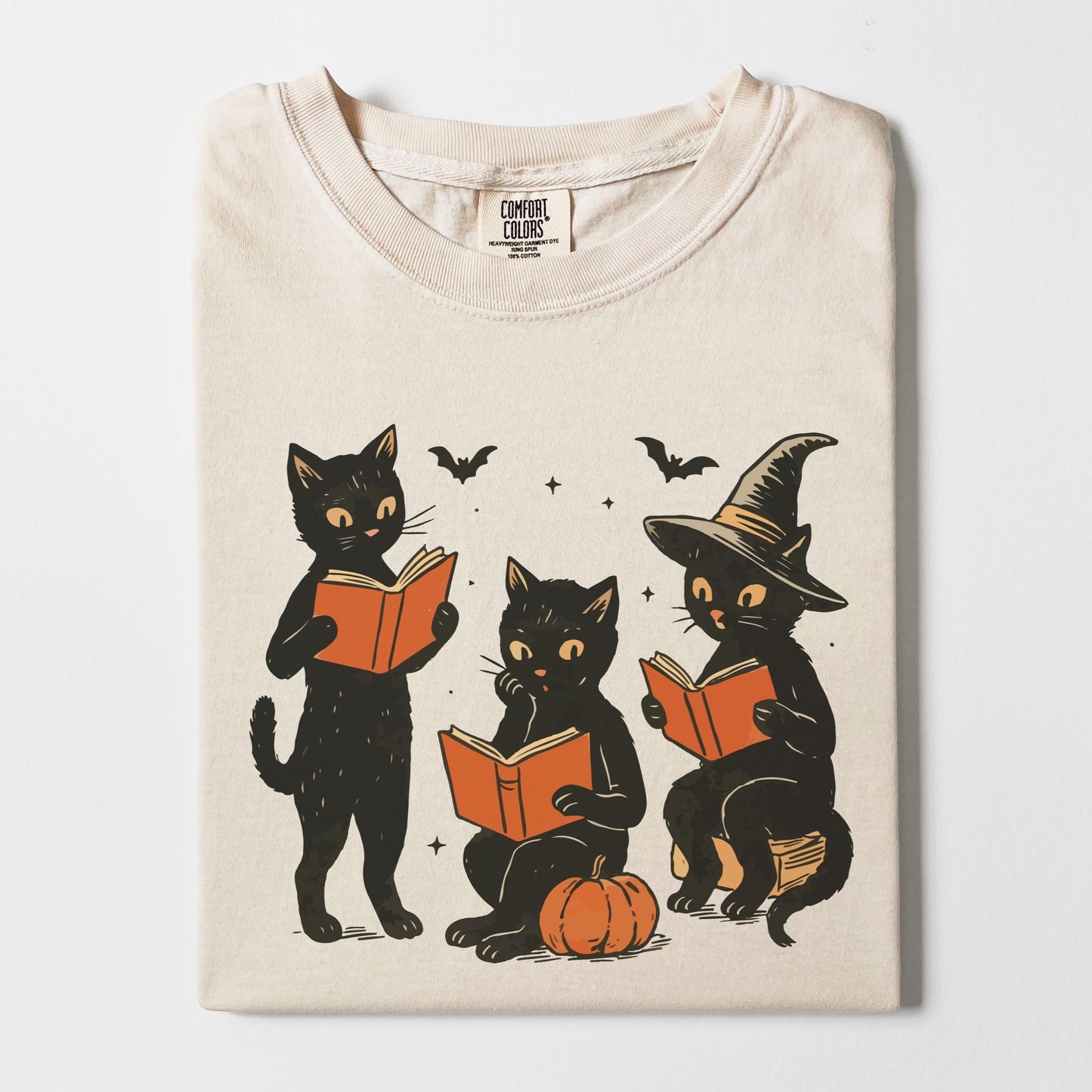 Spooky Cat Book Tee