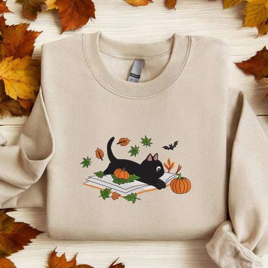 Halloween Black Cat Sweatshirt