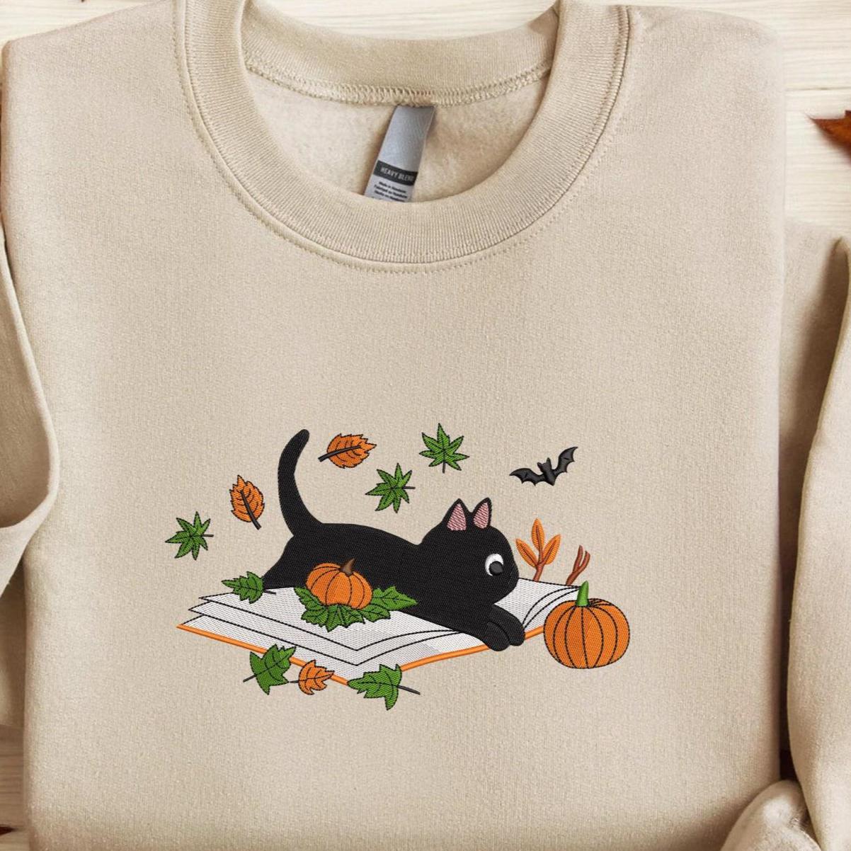 Halloween Black Cat Sweatshirt
