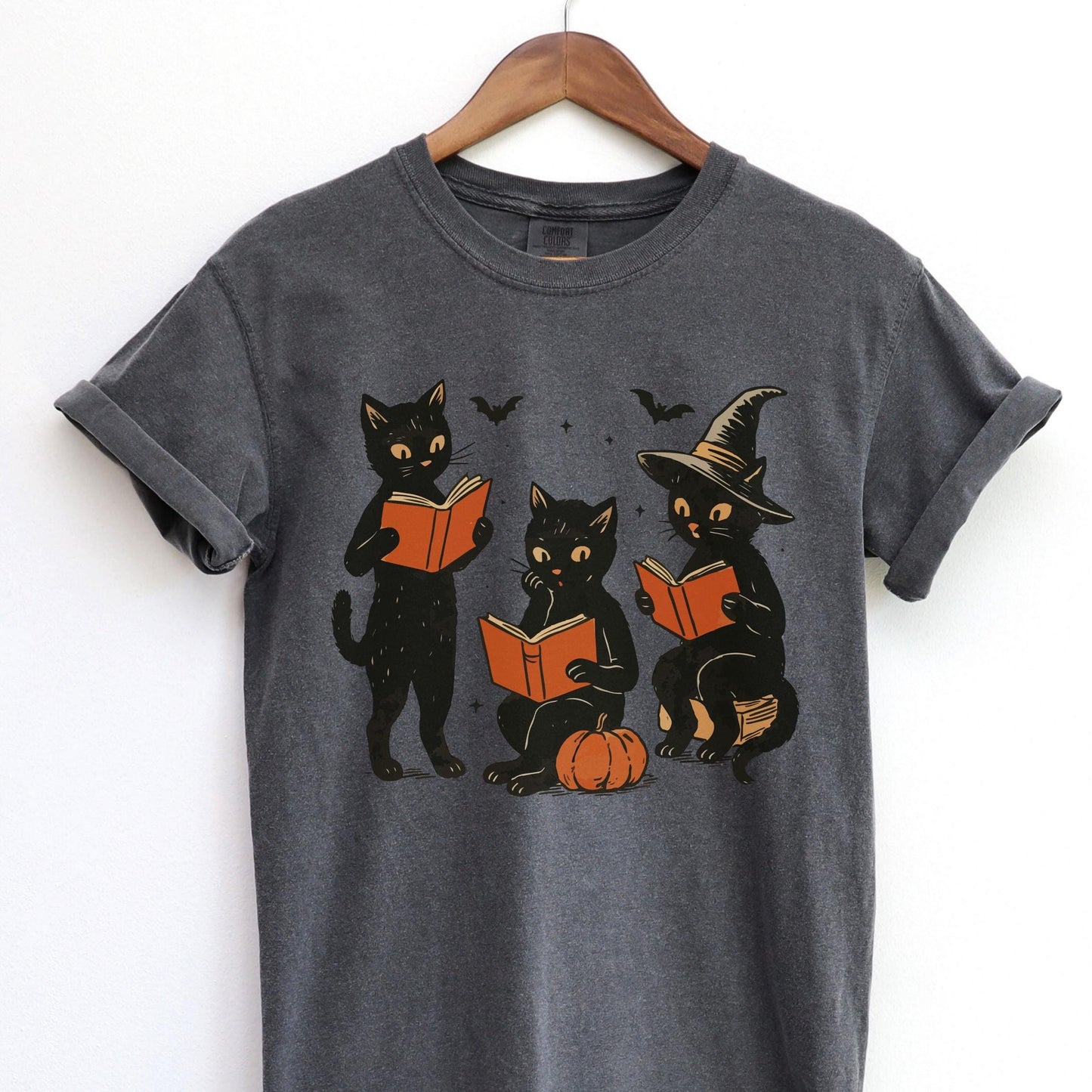 Spooky Cat Book Tee