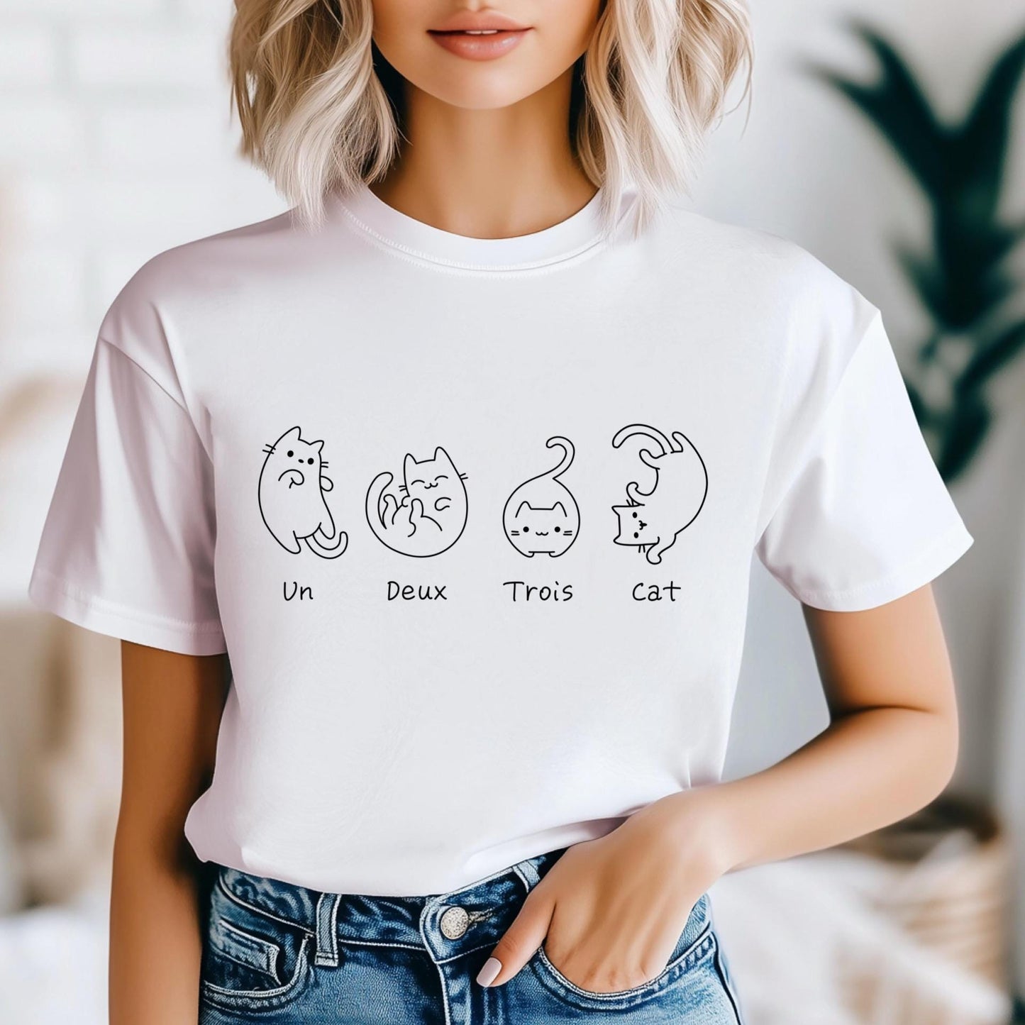 Un Deux Trois Cat Tee New