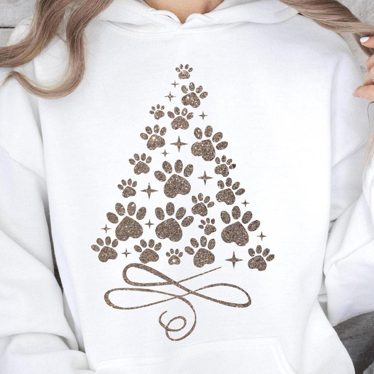 Christmas Dog Paw Hoodie