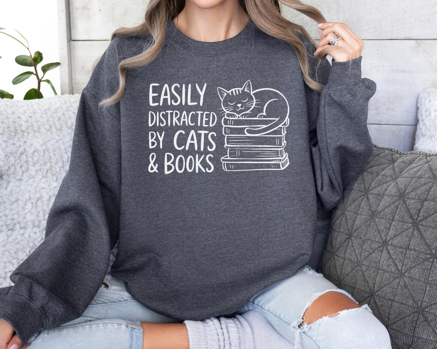 Easily Distracted By Cats Sweater V9