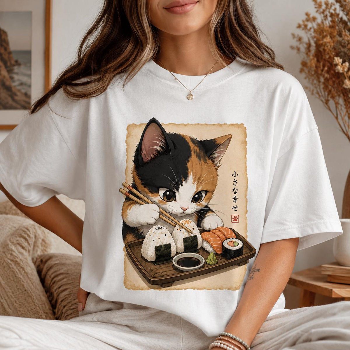 Calico Cat Sushi Shirt
