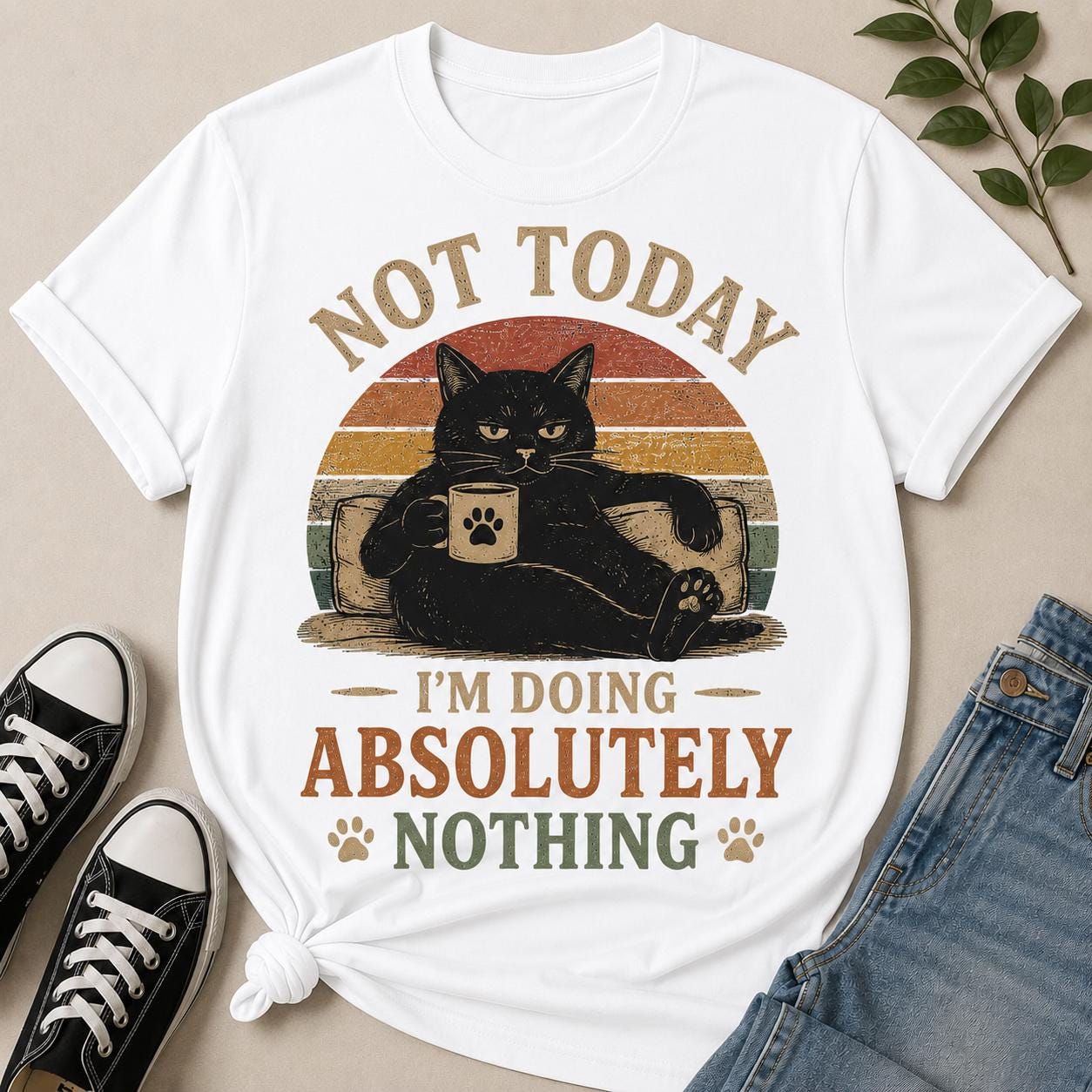 Not Today Cat T-Shirt V5