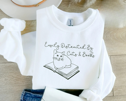 Cat Book Lover Sweater