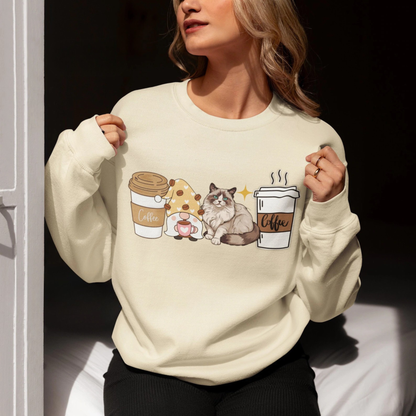 Cat Coffee Lover Sweater
