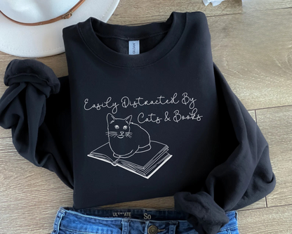 Cat Book Lover Sweater