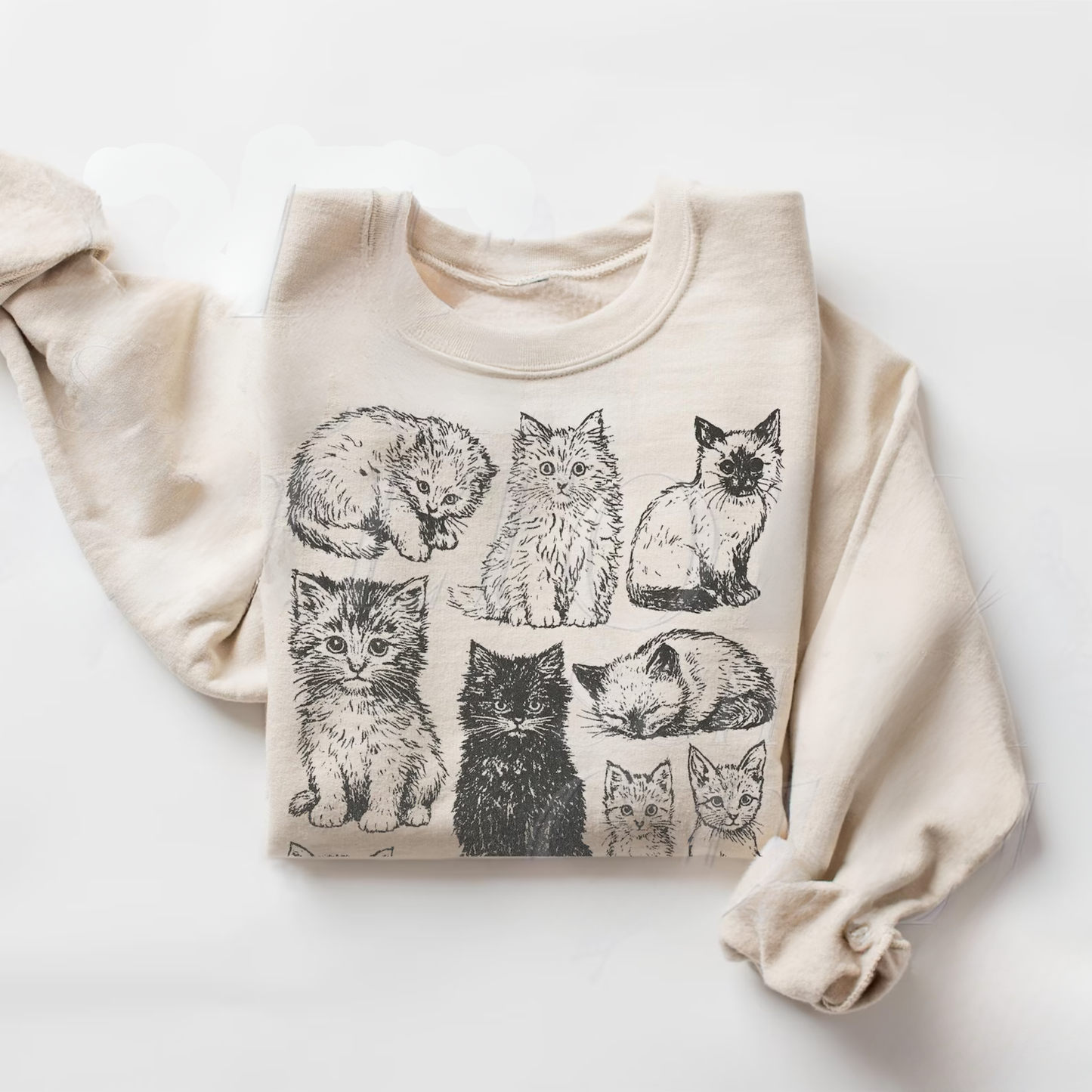 Vintage Cat Sweater New