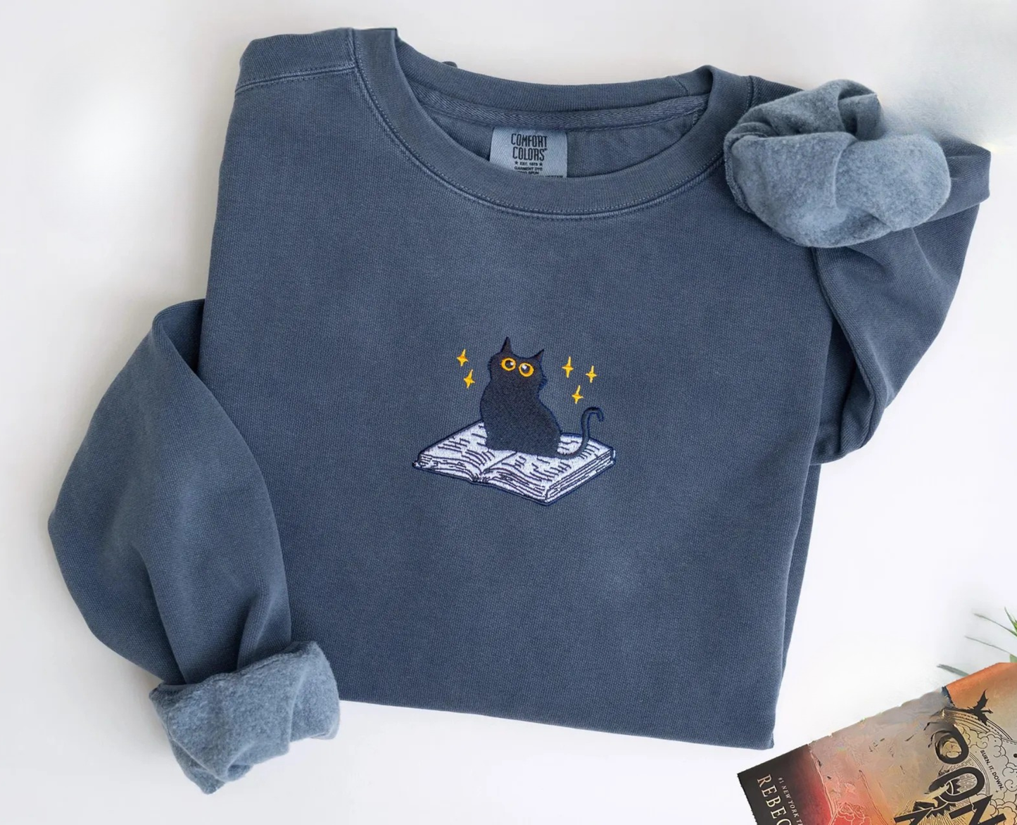 Black Cat Book Sweater