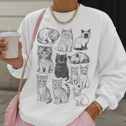Vintage Cat Sweater New