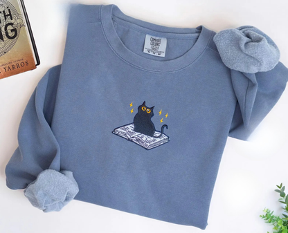 Black Cat Book Sweater