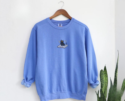 Black Cat Book Sweater