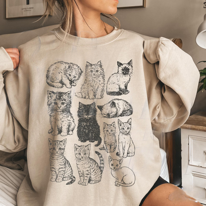 Vintage Cat Sweater New