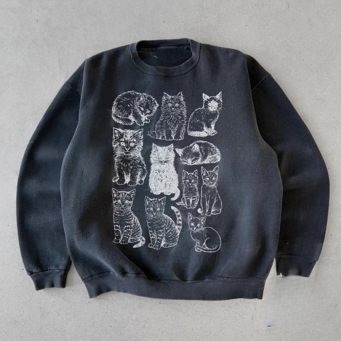 Vintage Cat Sweater New