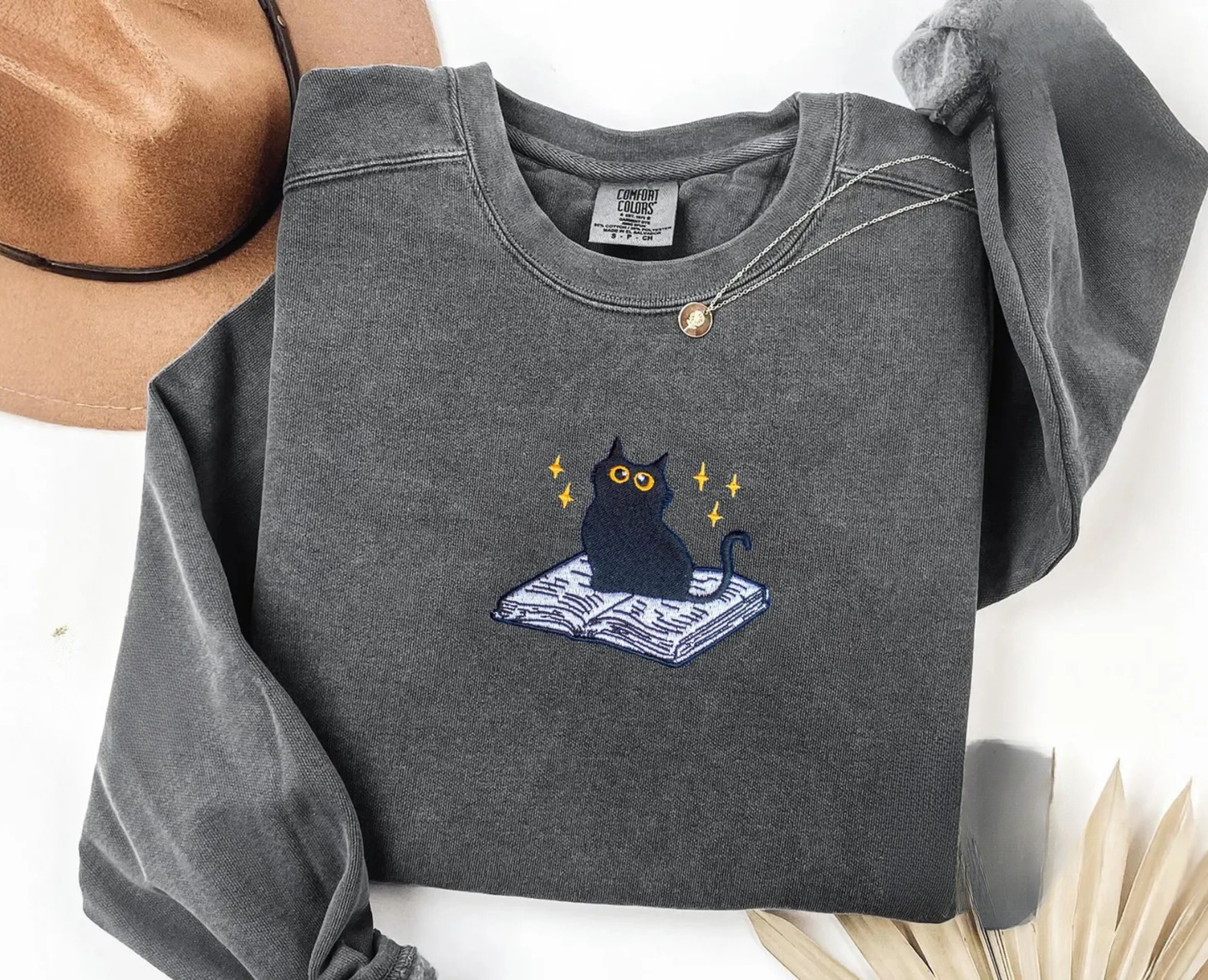 Black Cat Book Sweater