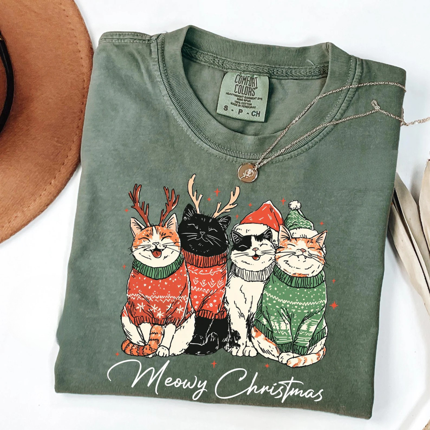 Meowy Christmas Tee V14