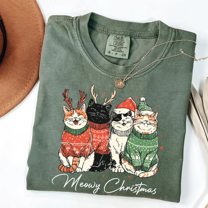 Meowy Christmas Tee V14