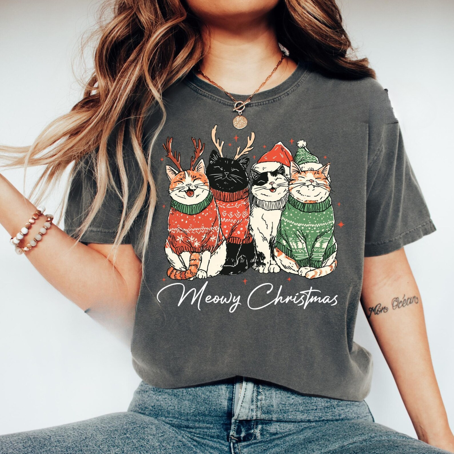 Meowy Christmas Tee V14