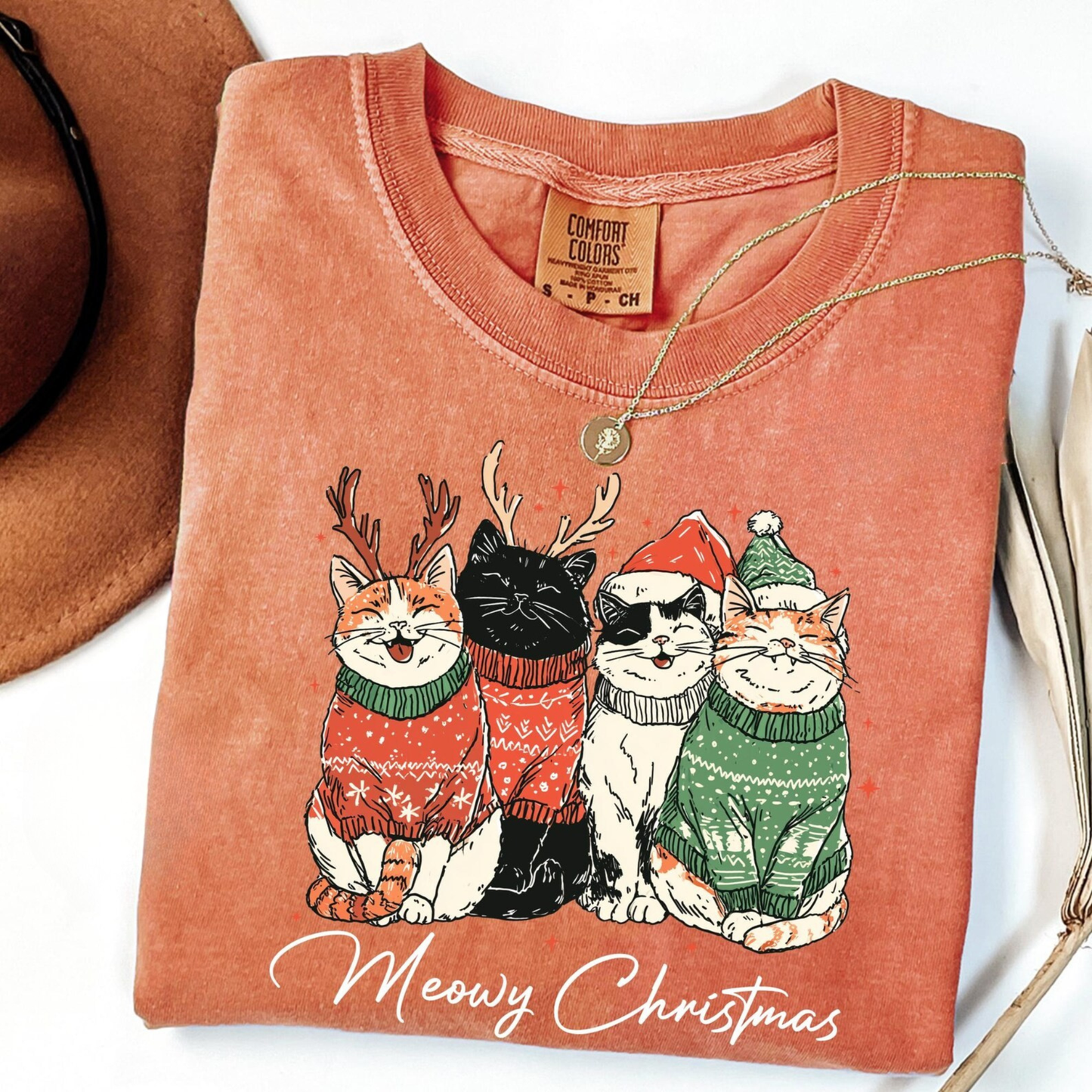 Meowy Christmas Tee V14