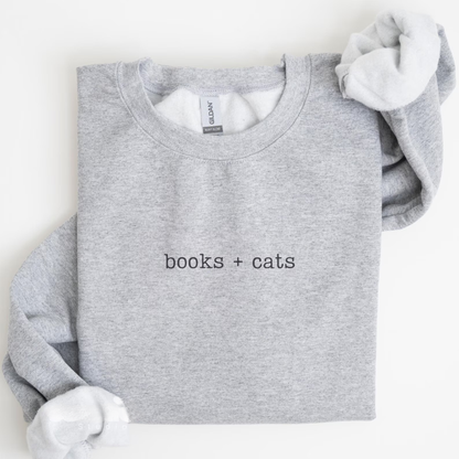Books & Cats Sweater New