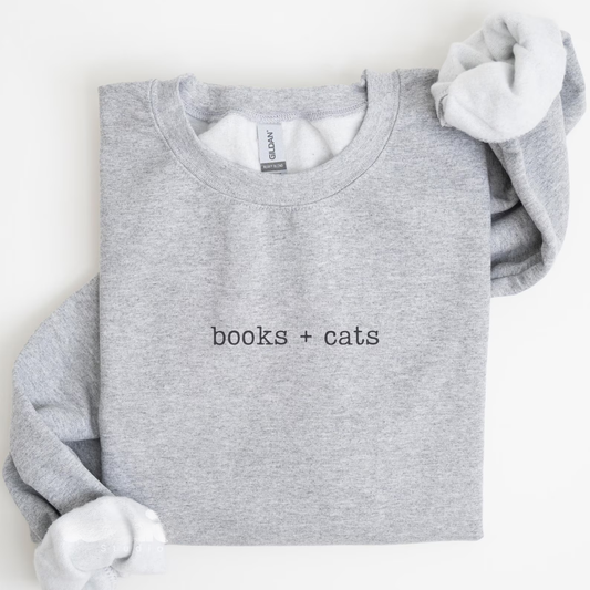 Books & Cats Sweater New