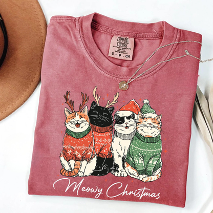 Meowy Christmas Tee V14