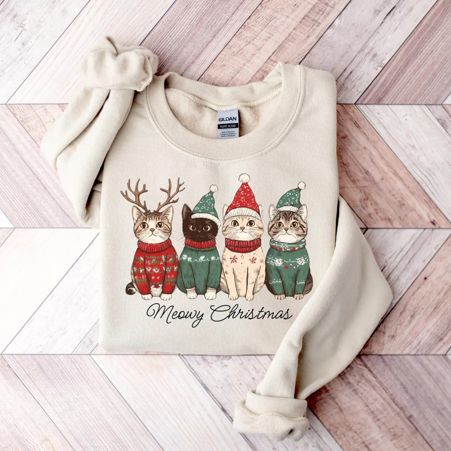 Meowy Christmas Sweater V14