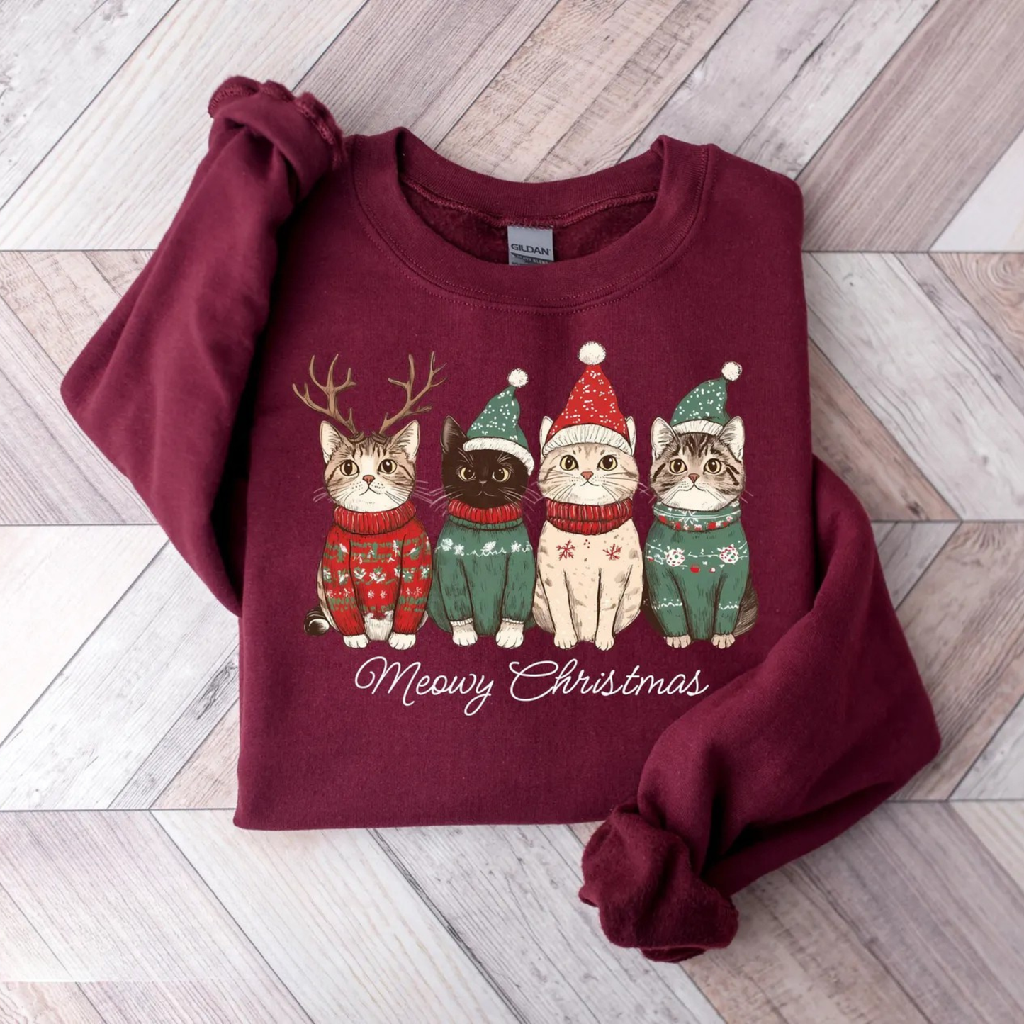 Meowy Christmas Sweater V14