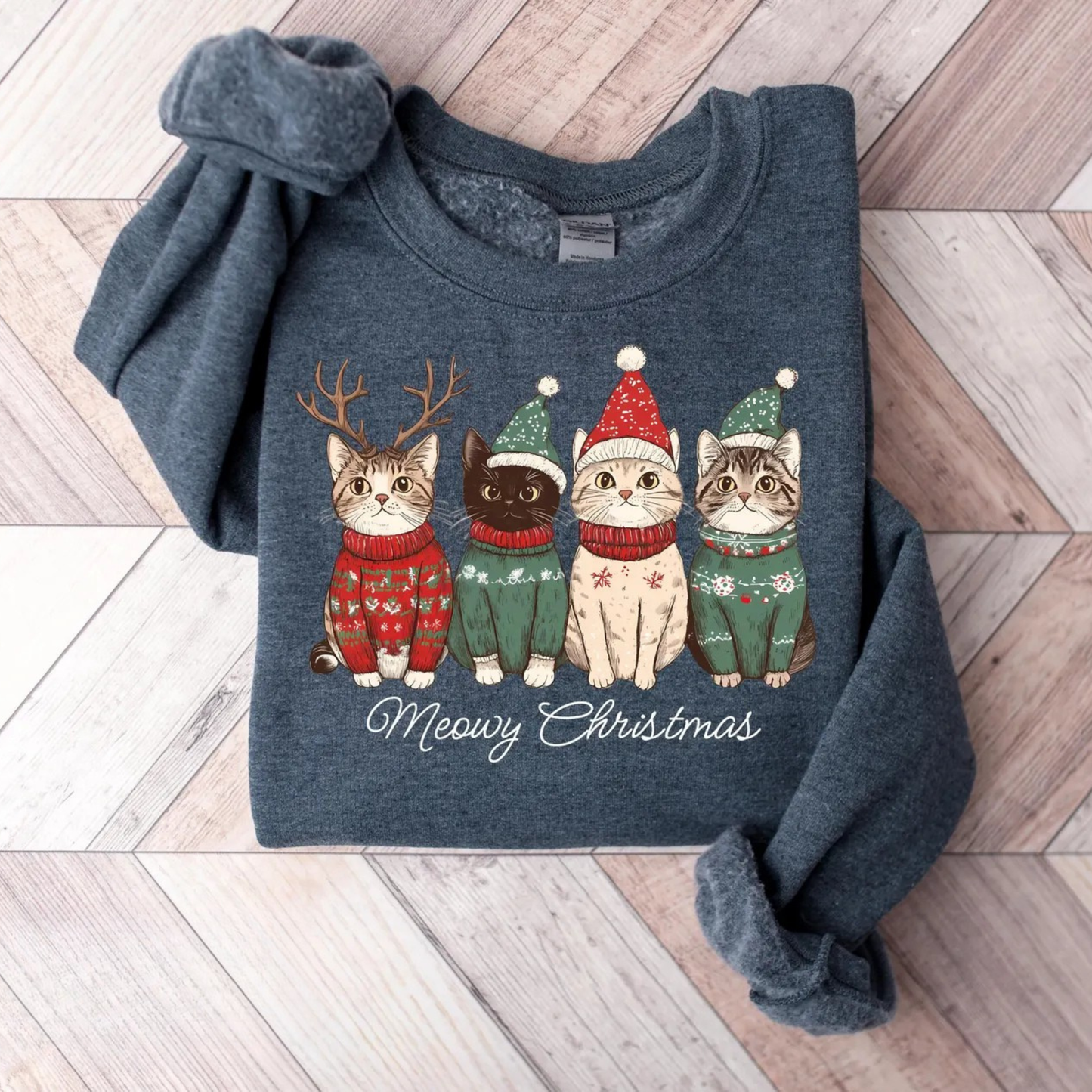 Meowy Christmas Sweater V14