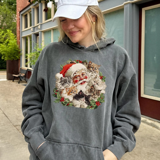 Santa Christmas Cat Sweater V2