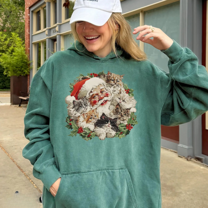 Santa Christmas Cat Sweater V2