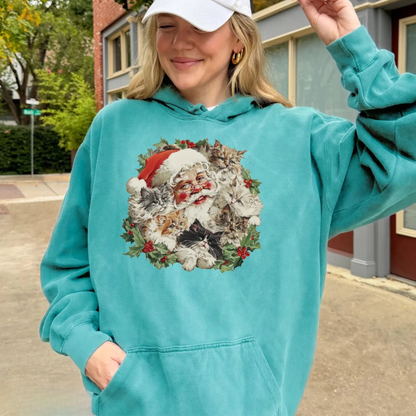 Santa Christmas Cat Sweater V2