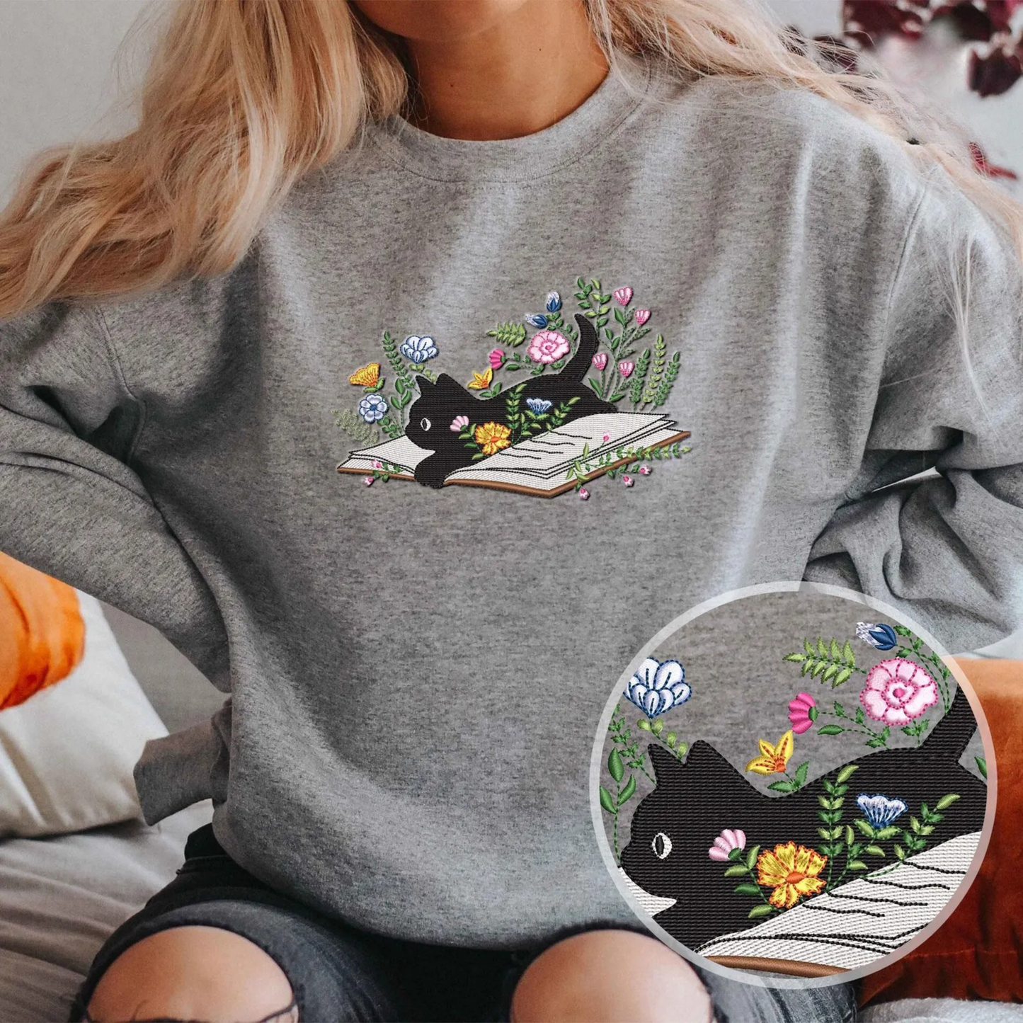Black Cat Sweatshirt V5