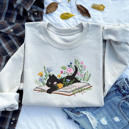 Black Cat Sweatshirt V5