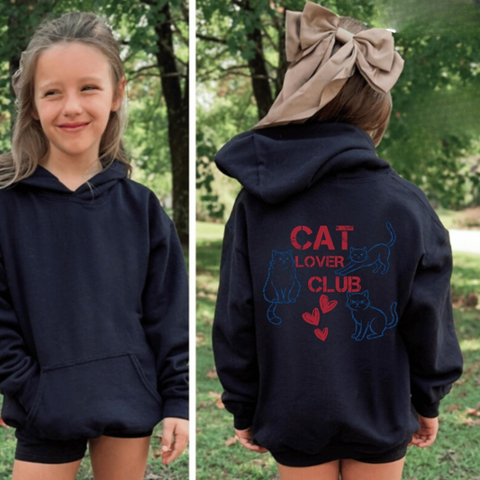 Cat Lover Club Kids Hoodie