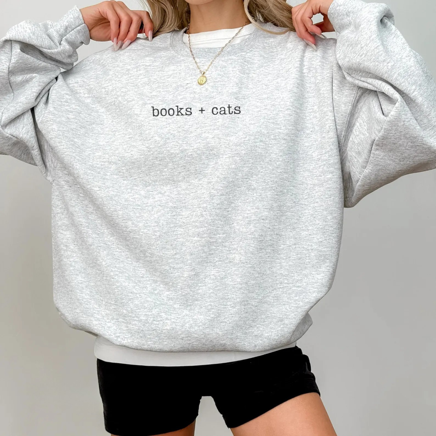 Books + Cats Typewriter Sweater