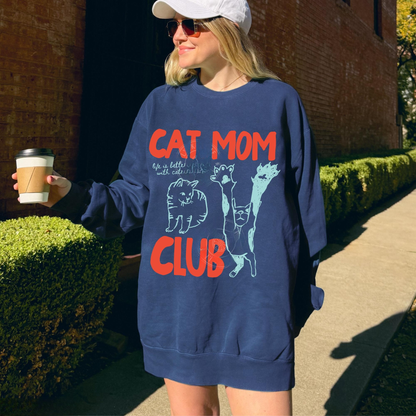 Retro Cat Mom Sweatshirt