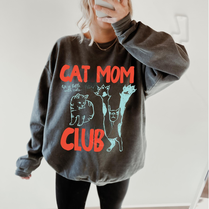 Retro Cat Mom Sweatshirt