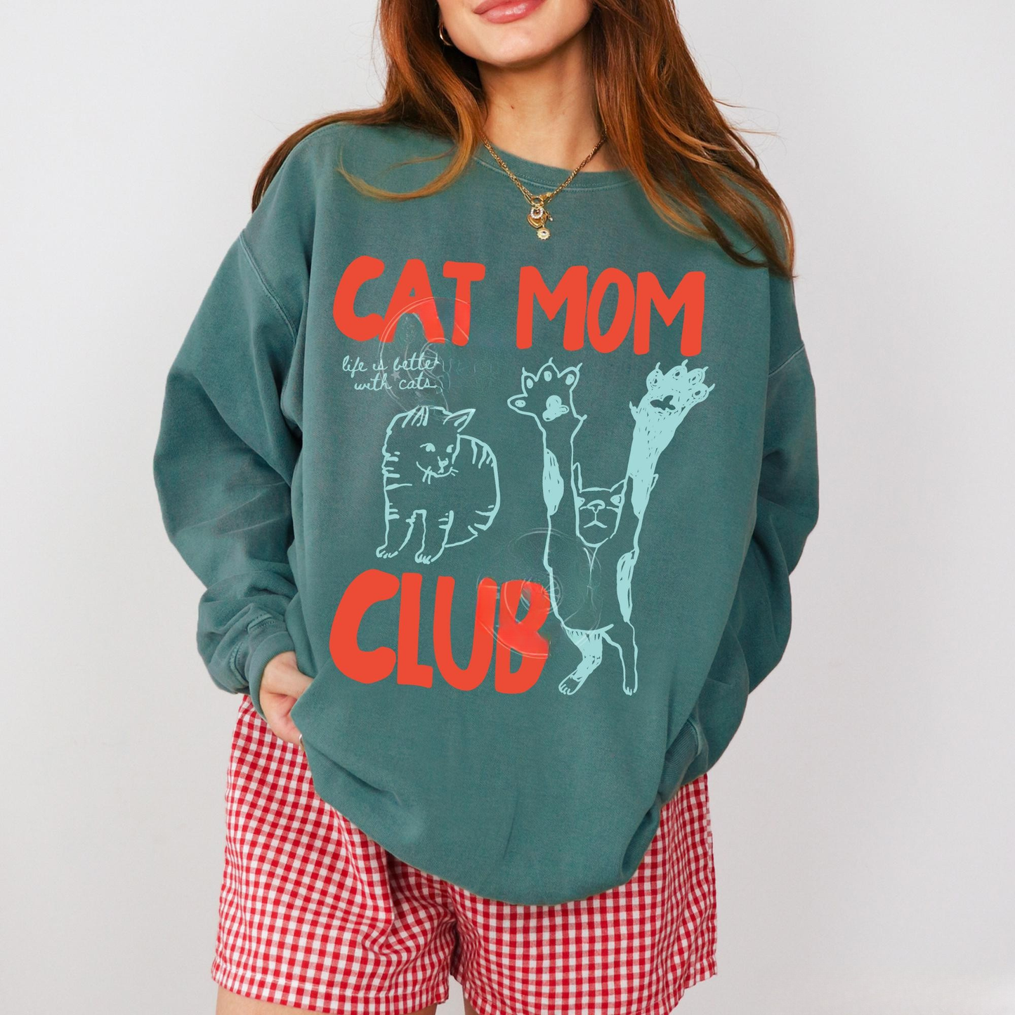 Retro Cat Mom Sweatshirt