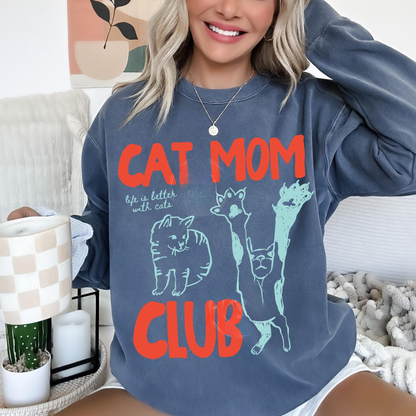 Retro Cat Mom Sweatshirt