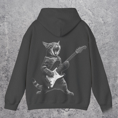Vintage 90s Rock Cat Hoodie