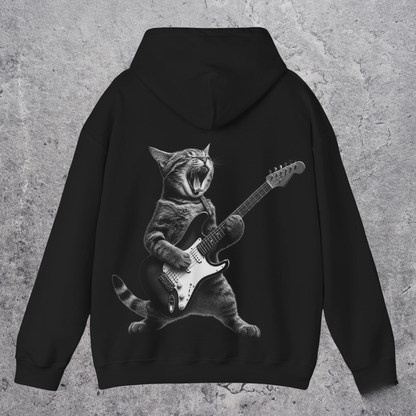Vintage 90s Rock Cat Hoodie