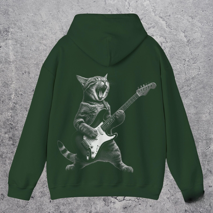 Vintage 90s Rock Cat Hoodie